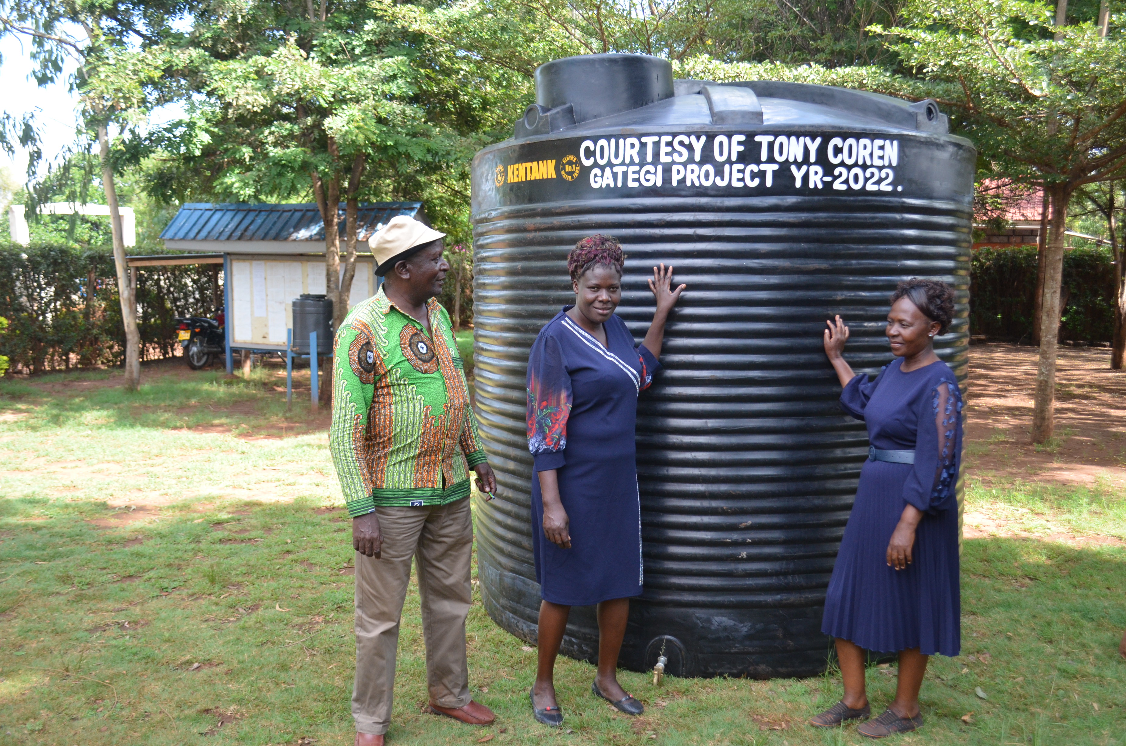 10,000 pvc rain water tank issued to St Philips Kakindu church