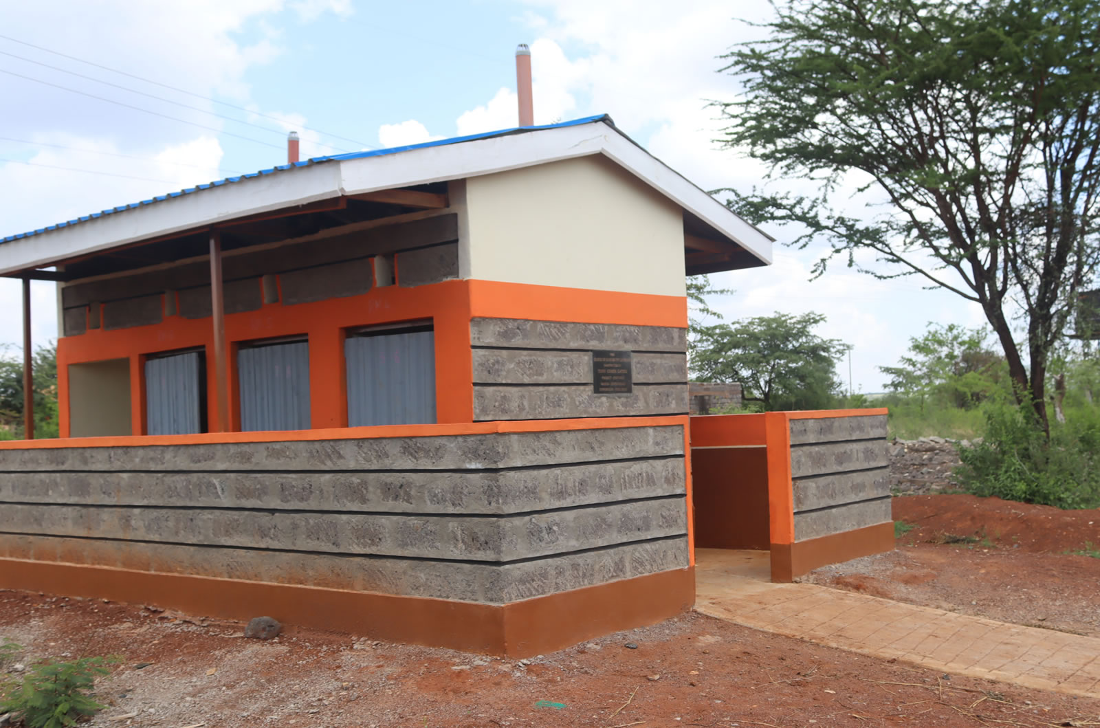 6 door pit latrine for Pupils at Kiangeni Primary School
