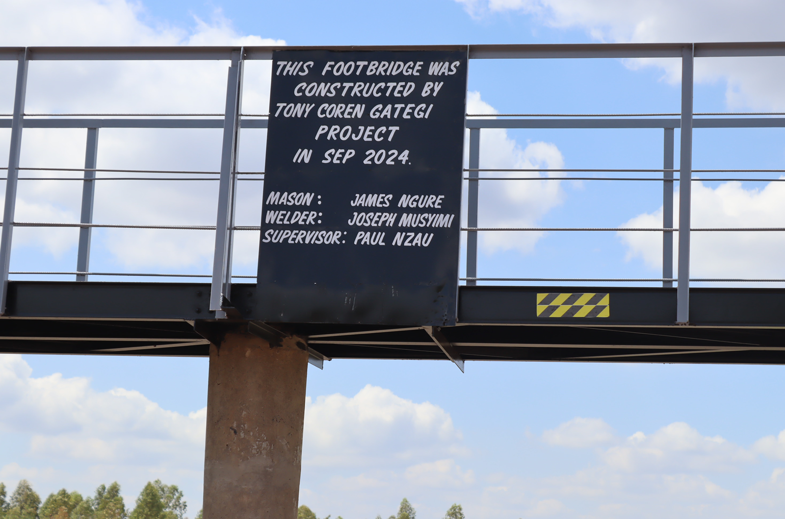 Completed 95Metres foot_boda boda bridge across Ntheeuni seasonal stream..