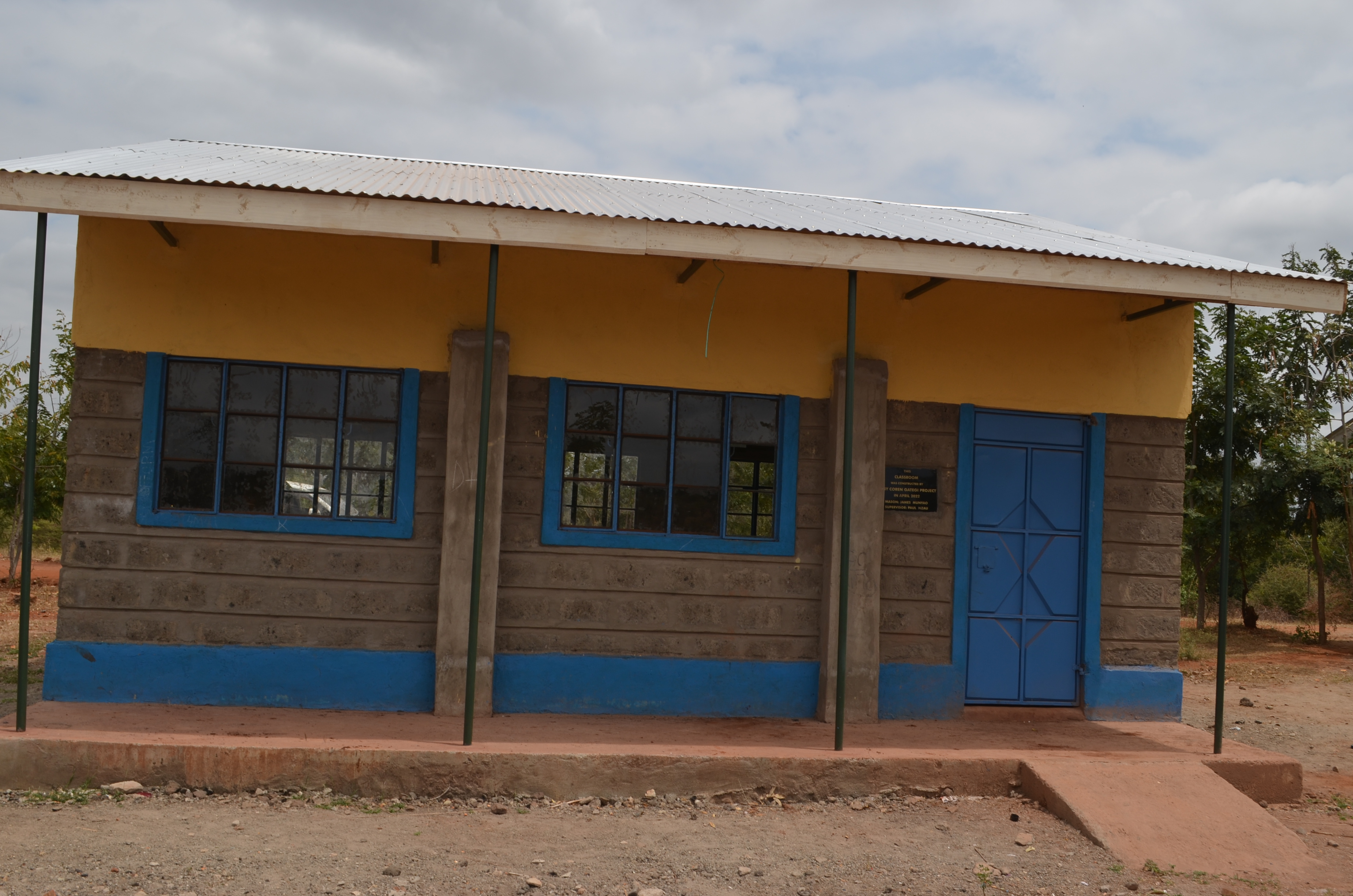 A complete block of 1 door classroom at St Philips Kakindu Secondary SchooL