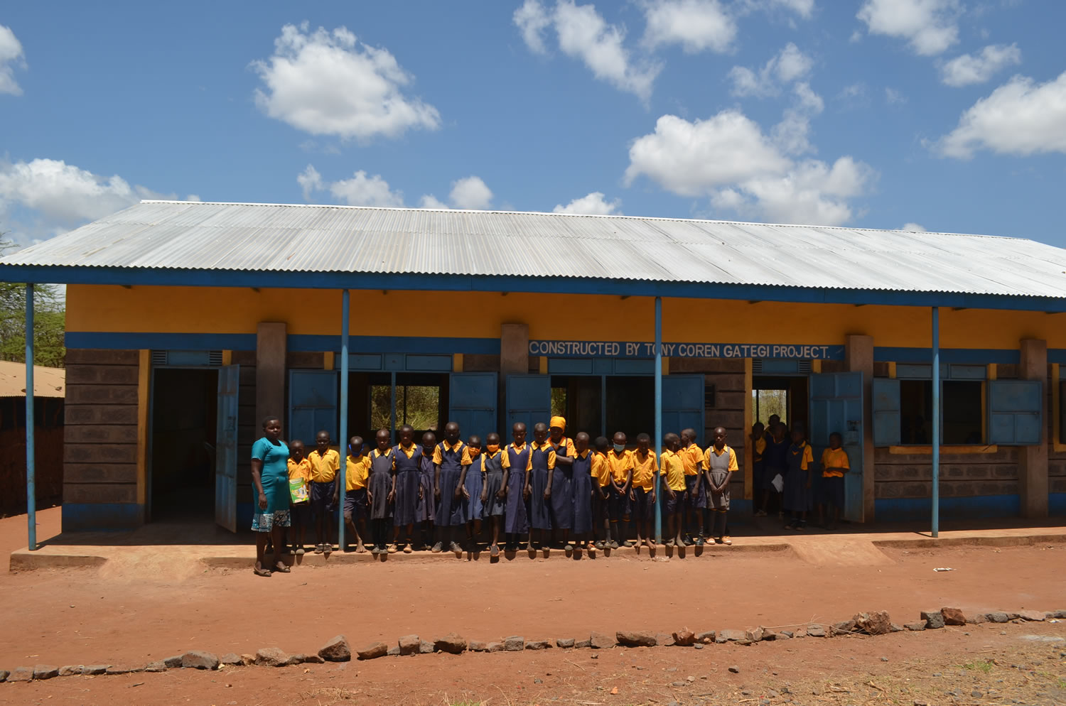 A complete block of 2 classrooms at Gikuru Primary School