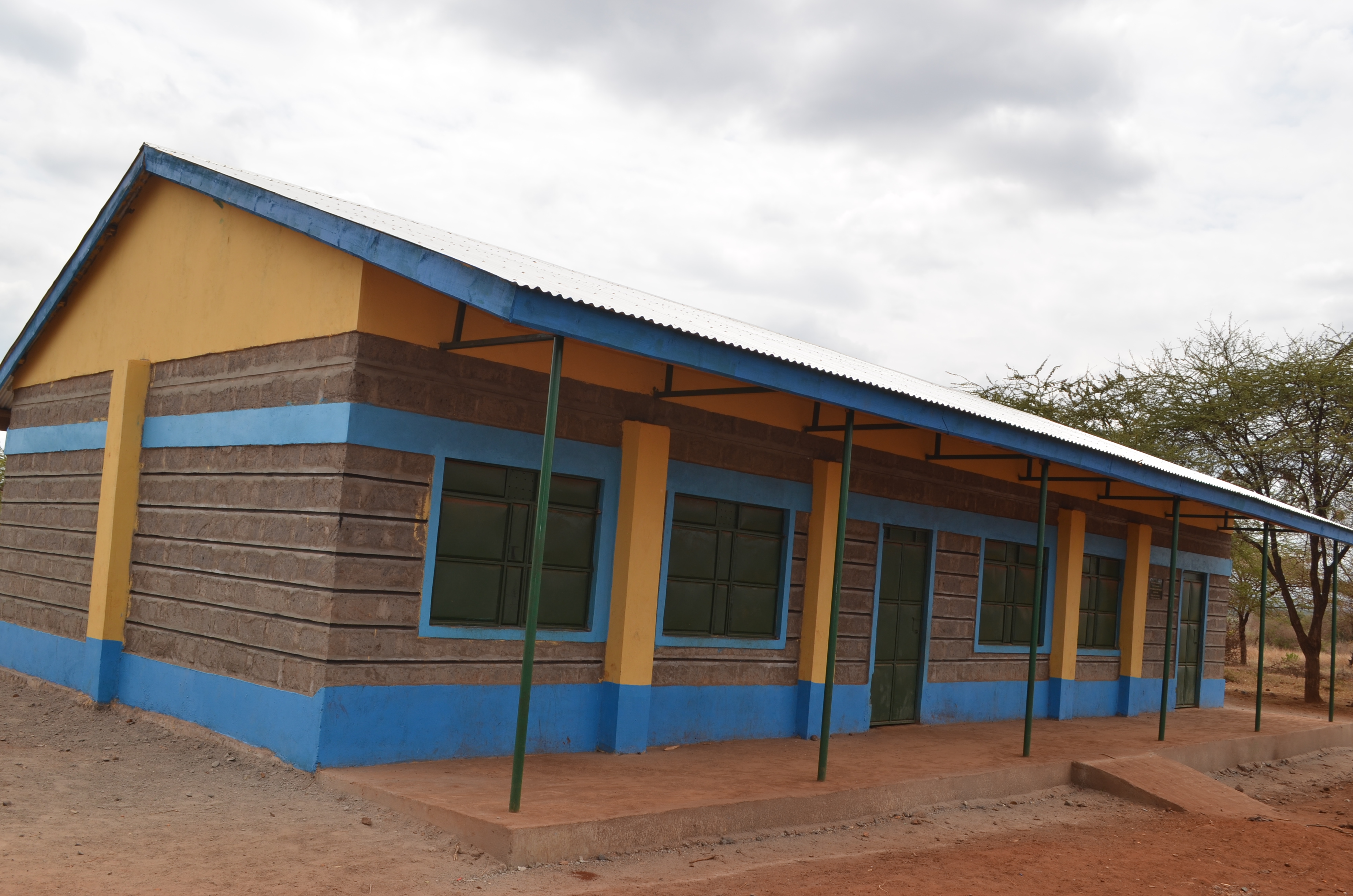 A complete block of two door classroom at Gikuru Primary School