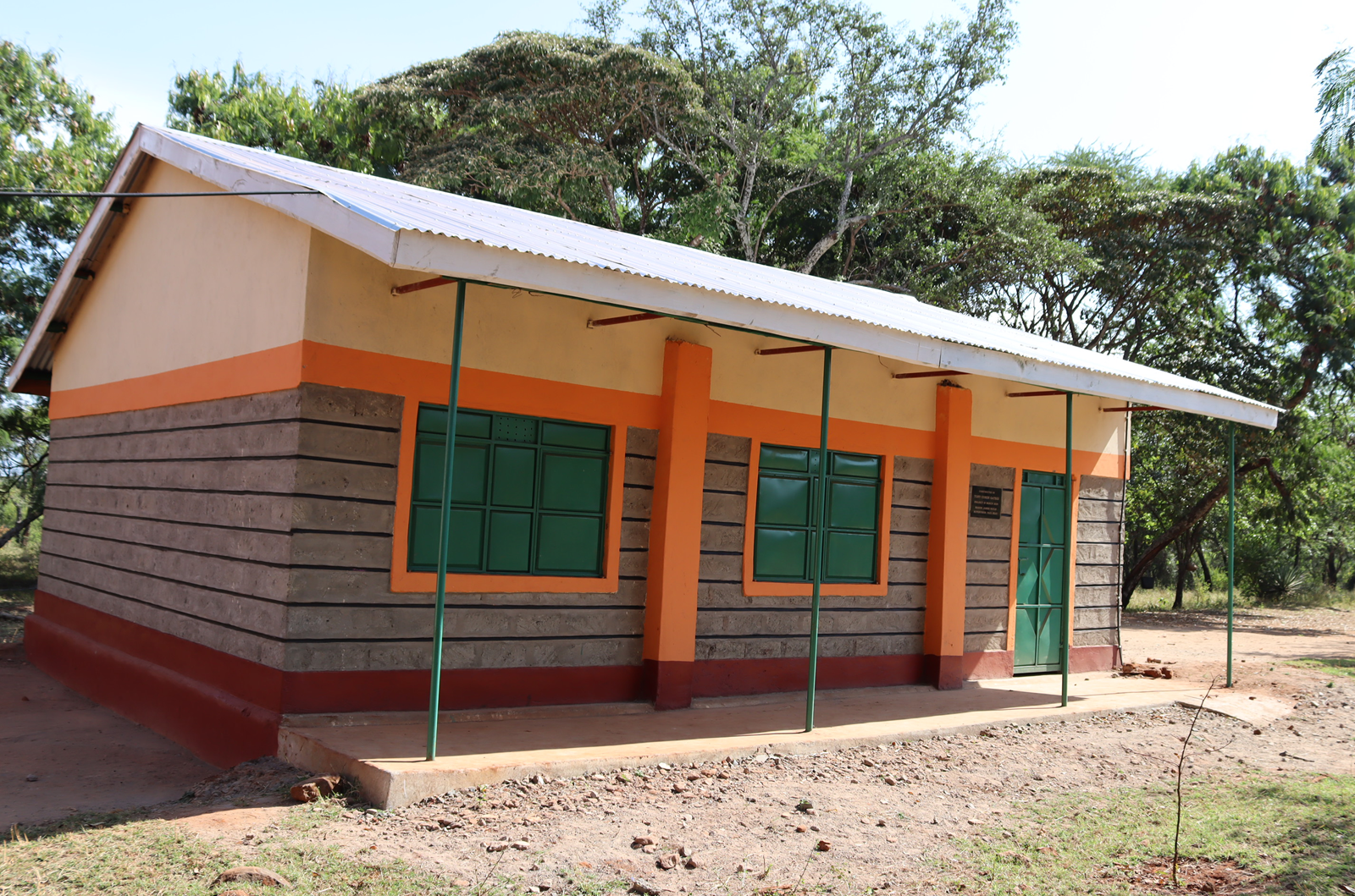 Completed classroom at Kamwiyendei Primary School