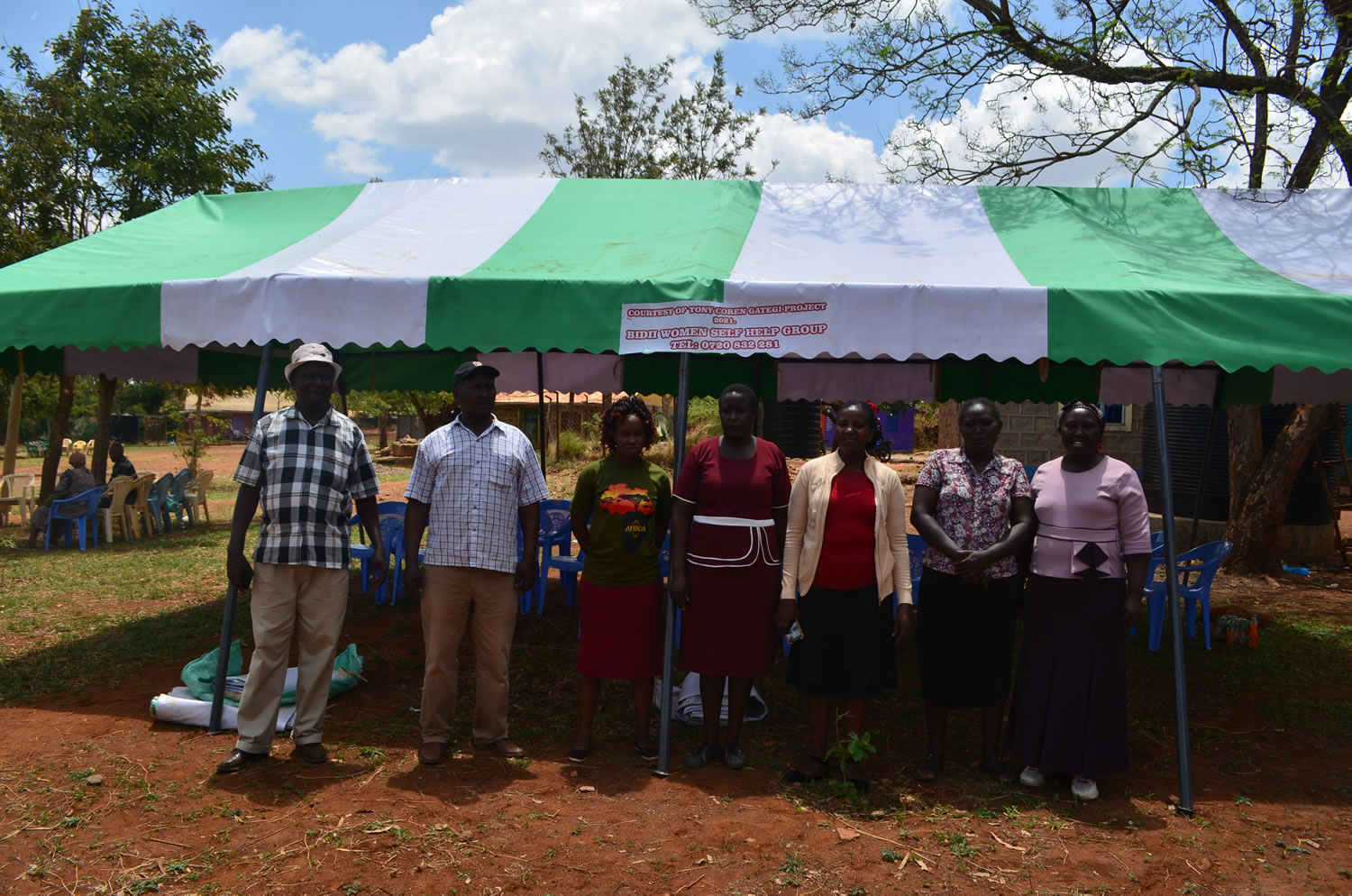 Management Board hands over a tent to Bidii Women group