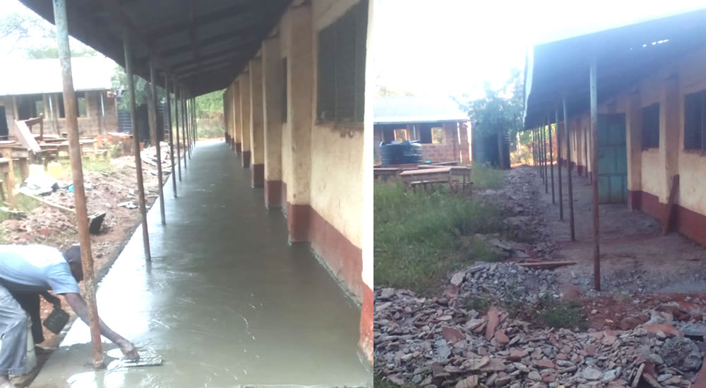 Ongoing Renovation Of Floor to a Block of 7 Classrooms at Kamwiyendei Primary School