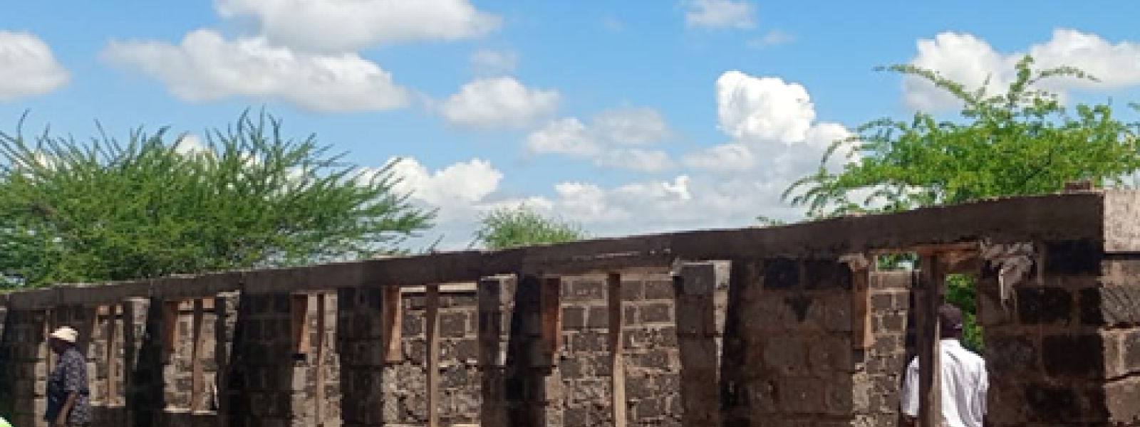 Ongoing construction of 6 door classrooms at CCM NDUNE primary school.