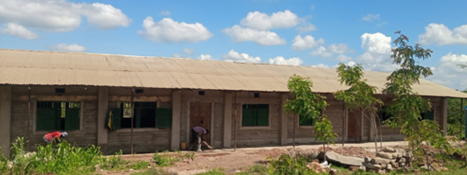 Ongoing renovation of a block of 4 door classrooms at CCM NDUNE primary school